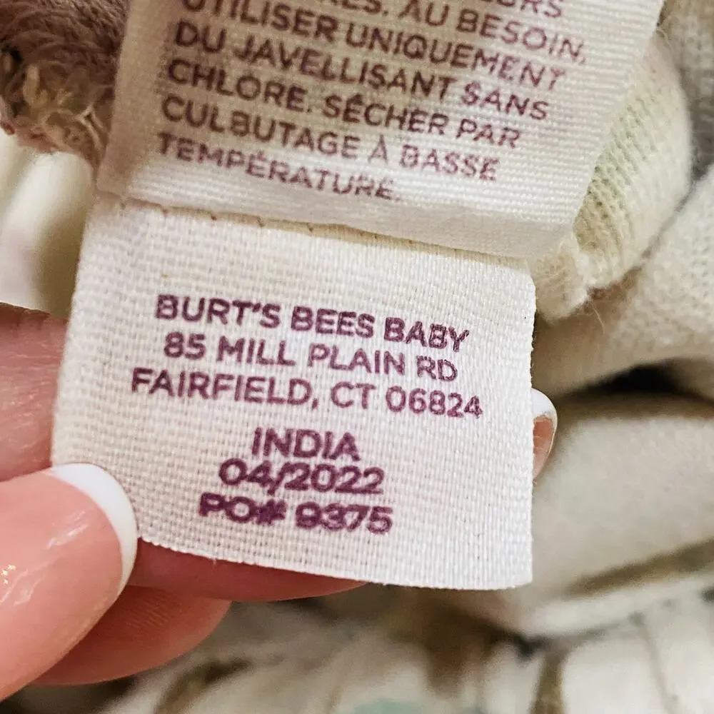 Burt's Bees Baby Adult Pajama Pants M Holiday Winter Village Organic Cotton